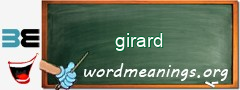 WordMeaning blackboard for girard